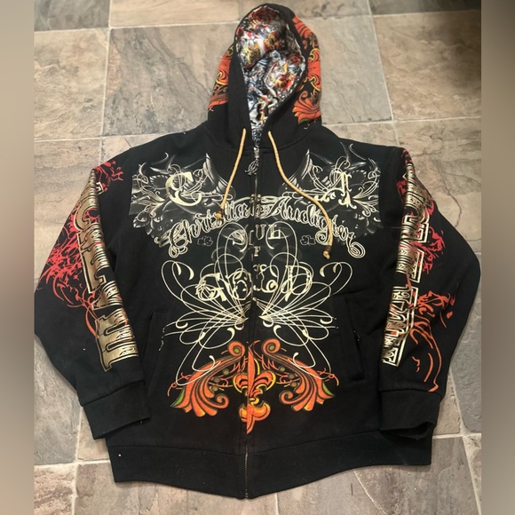 Christian Audigier Tops - Y2K Rare Christian Audigier Graphic Jacket